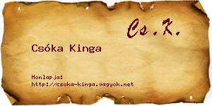 Csóka Kinga névjegykártya