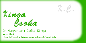 kinga csoka business card