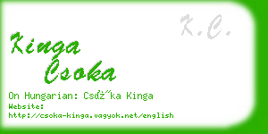 kinga csoka business card